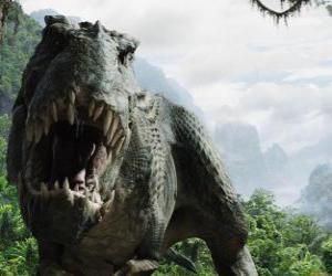 пазл Великий динозавра с открытым ртом